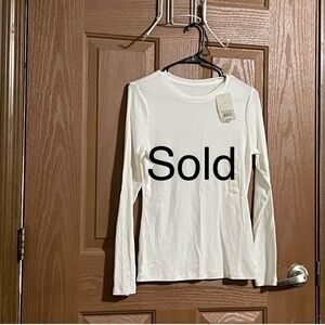 Target Women's White Long Sleeve Tee